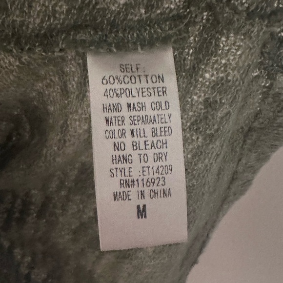 Easel Green Open-Front Cardigan - Picture 6 of 6